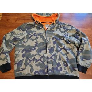 Vintage 90s no boundaries camo zip up hoodie